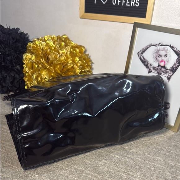 Tory Burch Black Structured Leather Tote - Picture 7 of 10